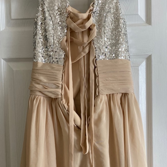 Silver/Nude Formal Gown - Picture 2 of 3